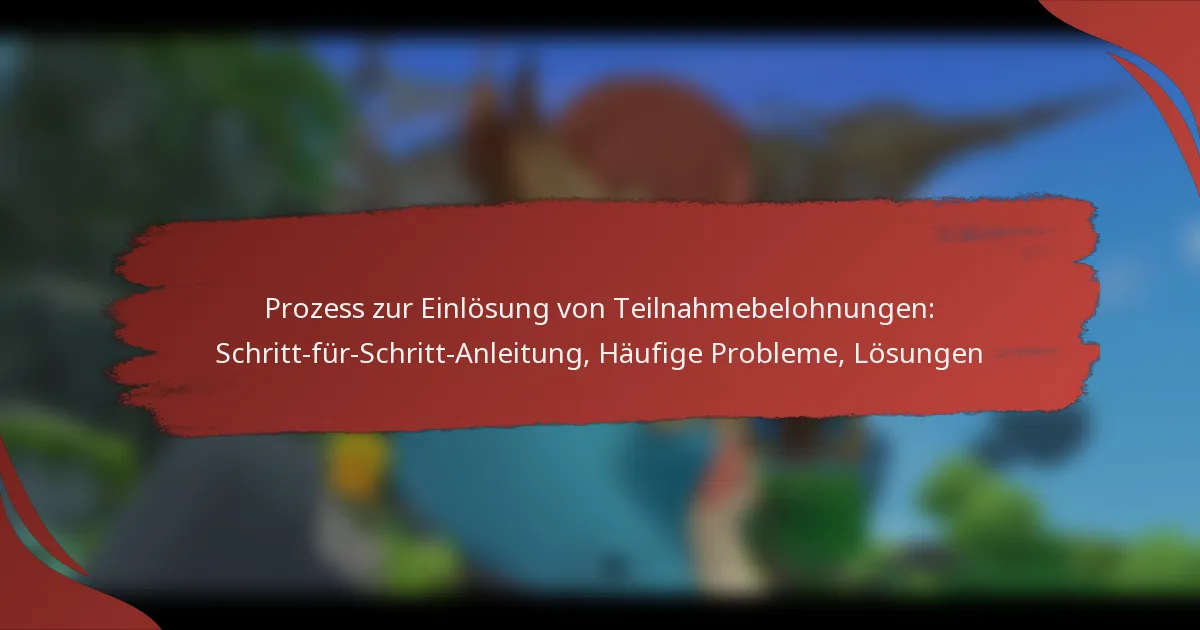Prozess zur Einlösung von Teilnahmebelohnungen: Schritt-für-Schritt-Anleitung, Häufige Probleme, Lösungen